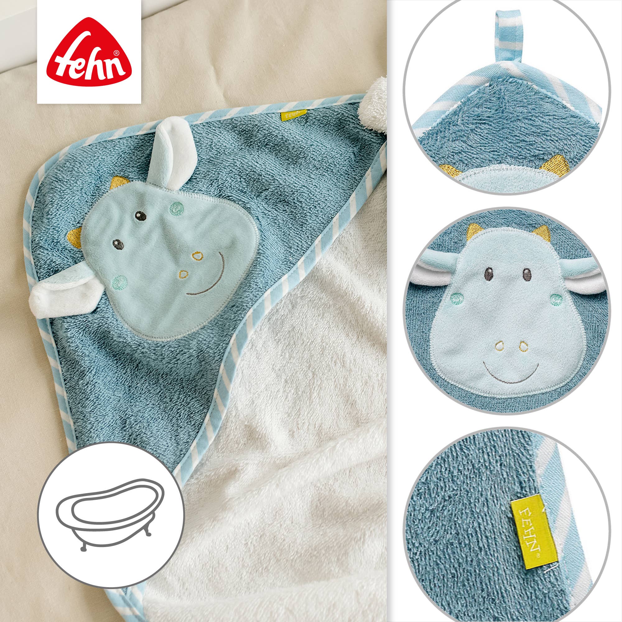 Capa de baño capucha Dragon - MINI MUNDO