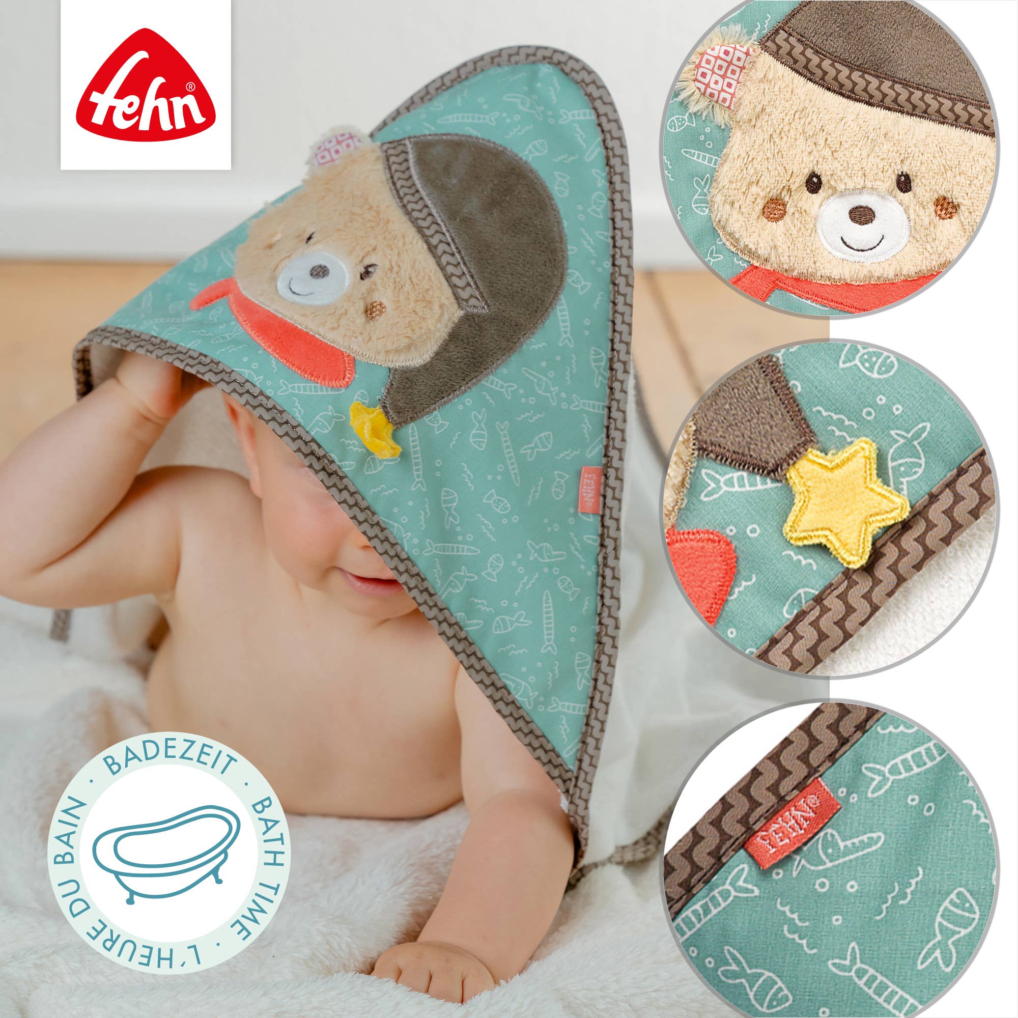 Capa de baño capucha Oso - MINI MUNDO