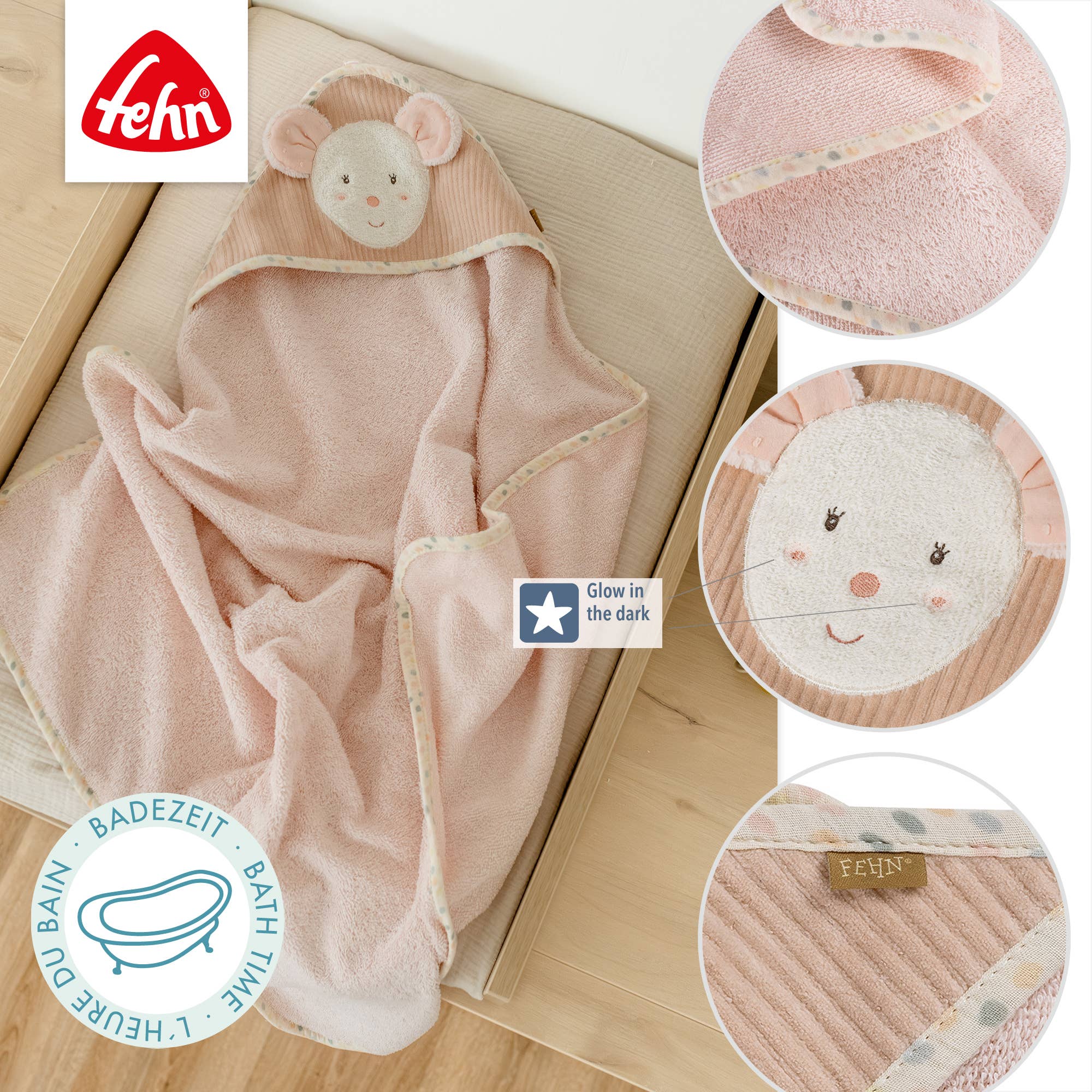 Capa de baño capucha Ratita - MINI MUNDO