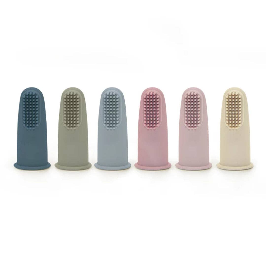Cepillo de dientes de silicona con funda - Beige - MINI MUNDO