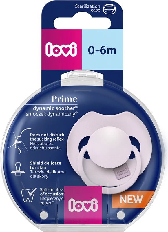 Chupete LOVI Prime Silicona Dinámico 0 - 6 Meses Lila | Chupete Fisiológico Bebé - MINI MUNDO