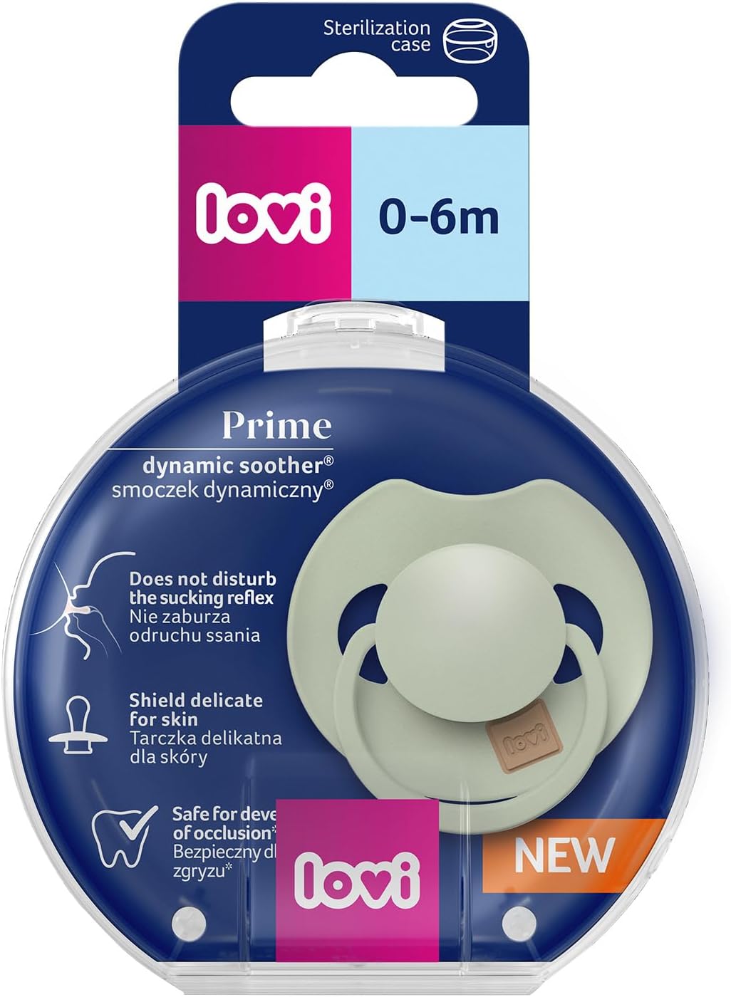 Chupete LOVI Prime Silicona Dinámico 0 - 6 Meses Pistacho | Chupete Fisiológico Bebé - MINI MUNDO