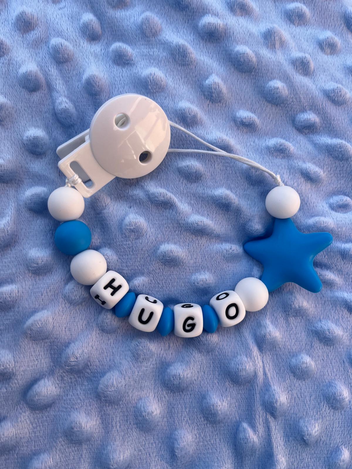 Chupetero personalizado de silicona - modelo estrella - MINI MUNDO