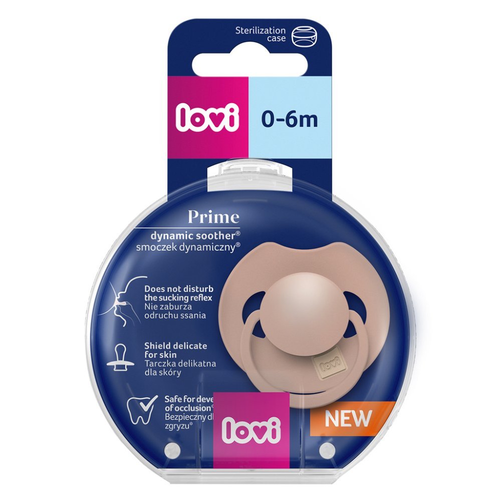Chupetes LOVI Prime Silicona Dinámico 6 - 18 Meses 2 uds Ivory Glow/Blush Glow | Chupete Fisiológico Bebé - MINI MUNDO