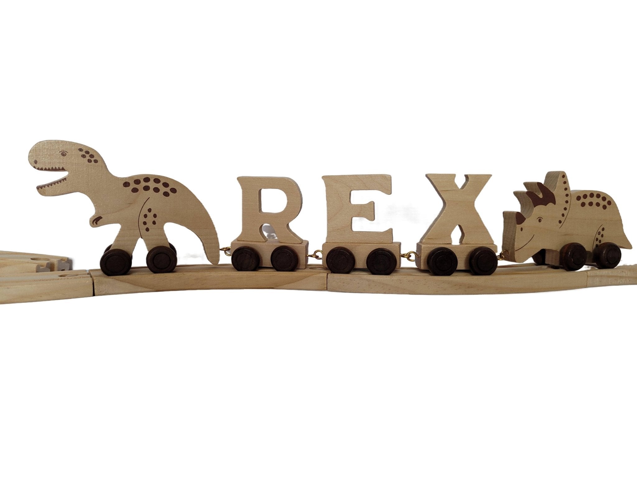 Complemento tren de madera - dinosaurio - MINI MUNDO