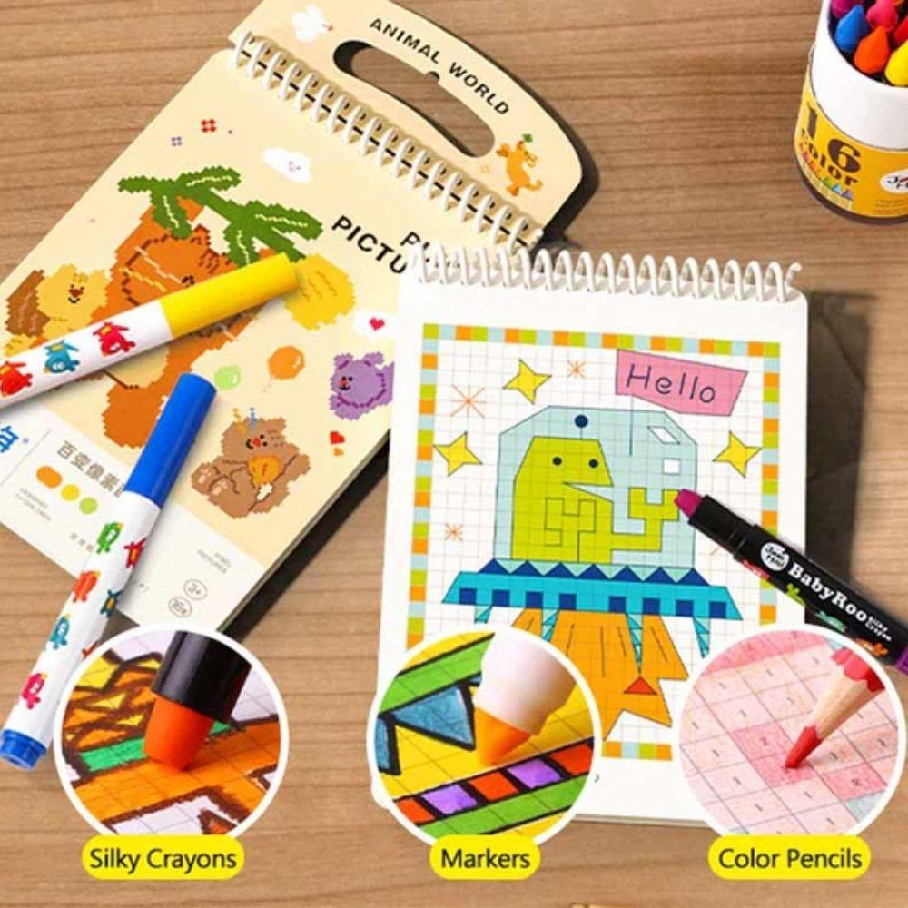 Cuaderno Pixel Art ANIMAL WORLD - MINI MUNDO