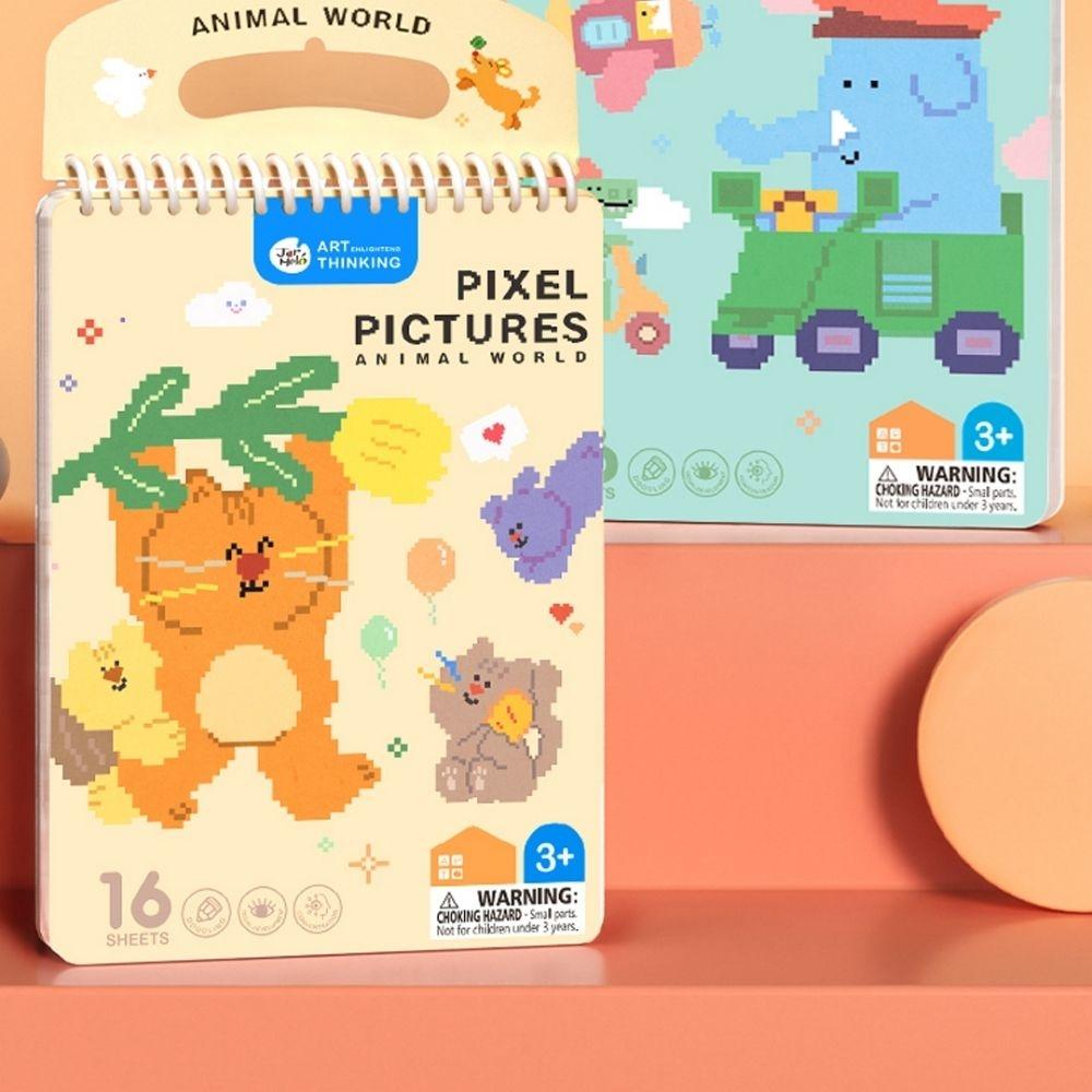 Cuaderno Pixel Art ANIMAL WORLD - MINI MUNDO
