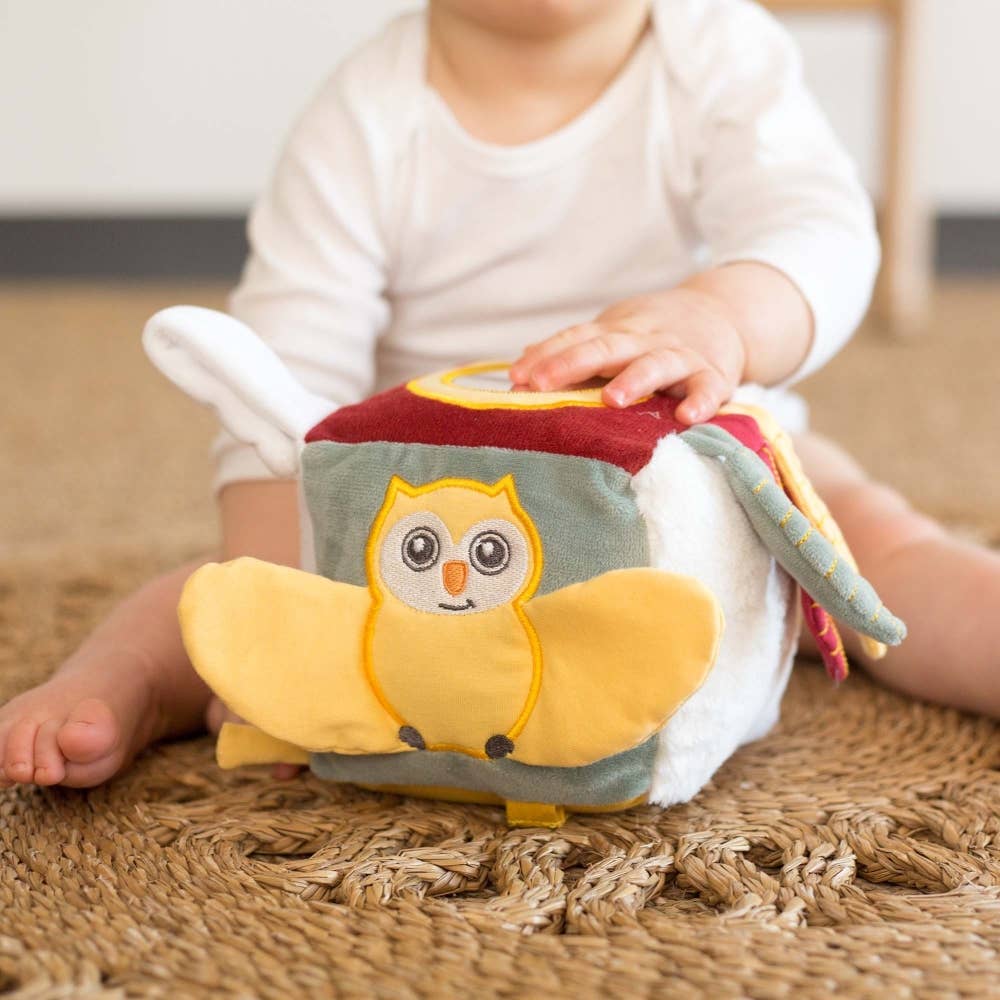 Cubo de actividades para bebés - Búho - MINI MUNDO