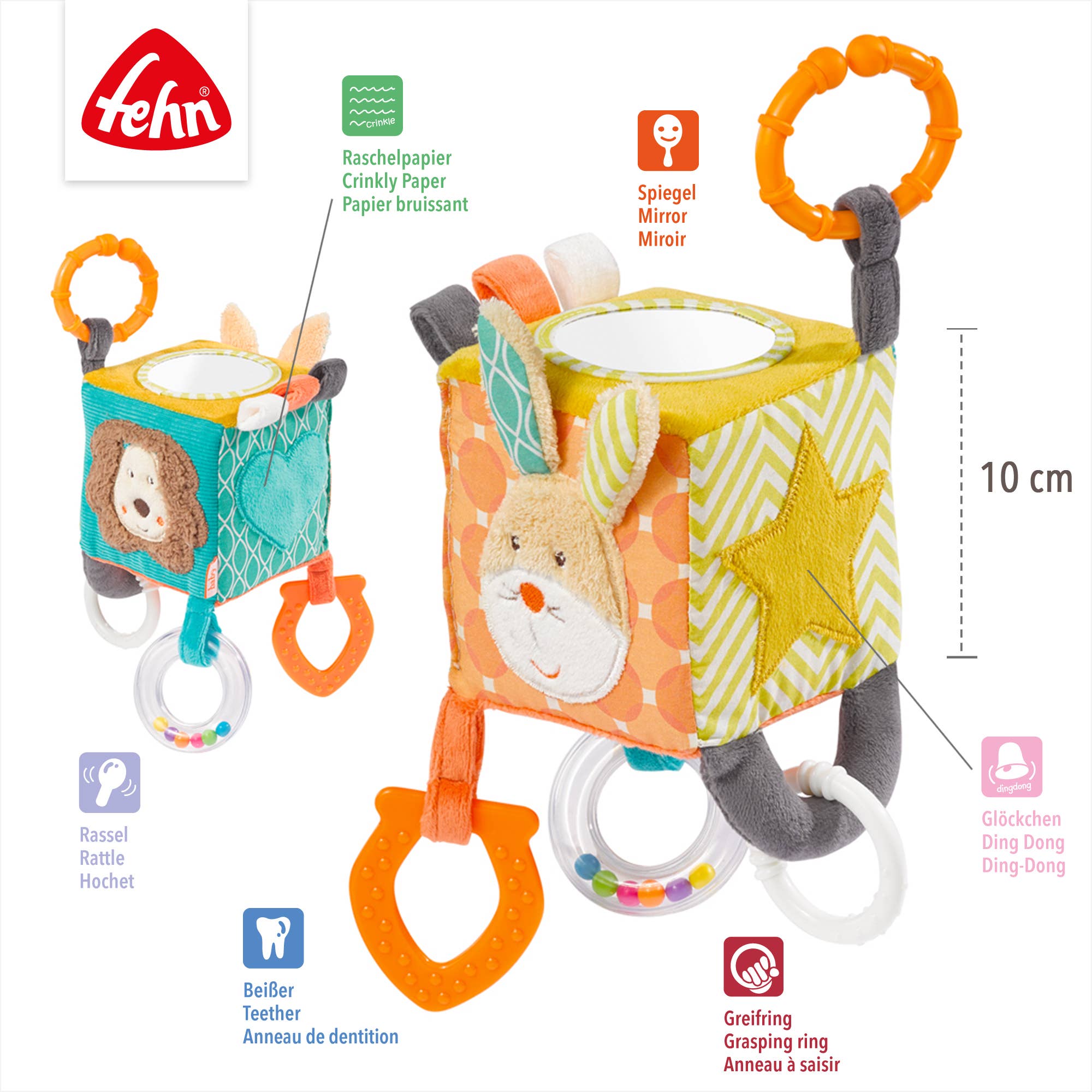 Cubo de actividades peluche para bebés - MINI MUNDO