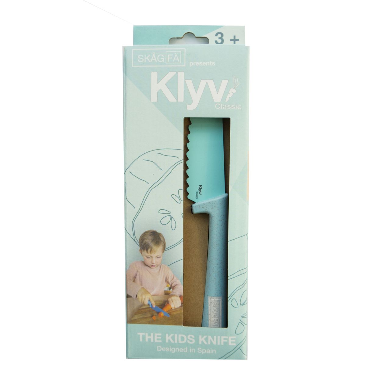 Cuchillo aprendizaje SKAGFA Klyv classic Aqua anticorte - MINI MUNDO
