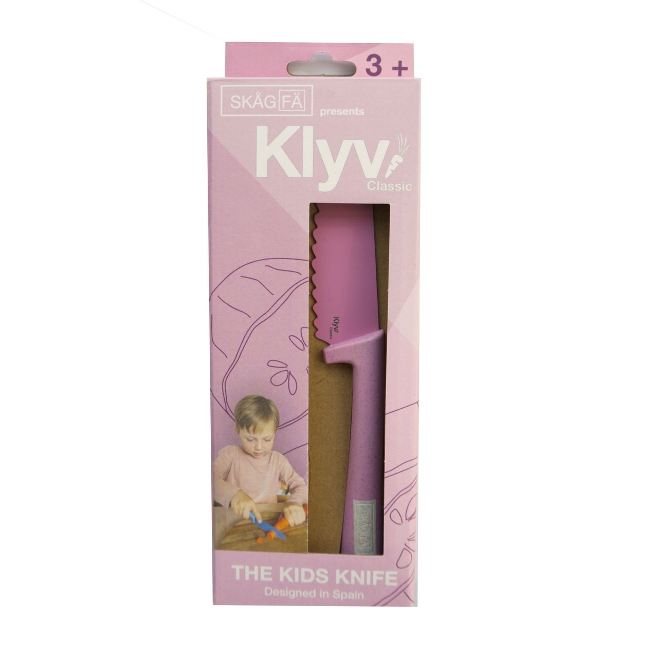 Cuchillo aprendizaje SKAGFA Klyv classic Rose anticorte - MINI MUNDO