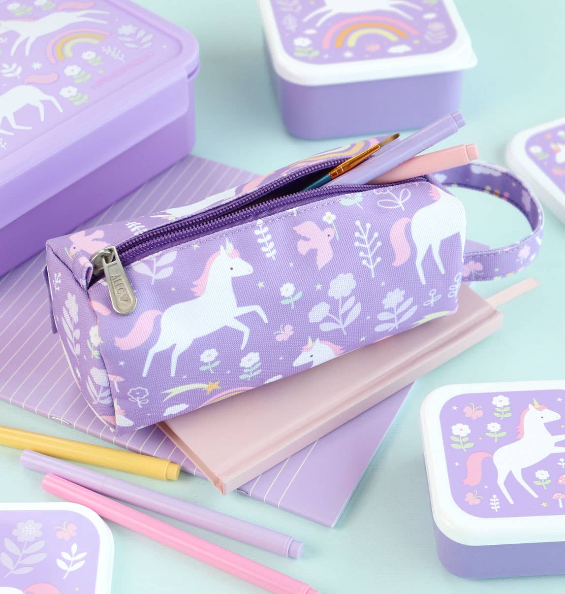 Estuche escolar - unicornio - MINI MUNDO