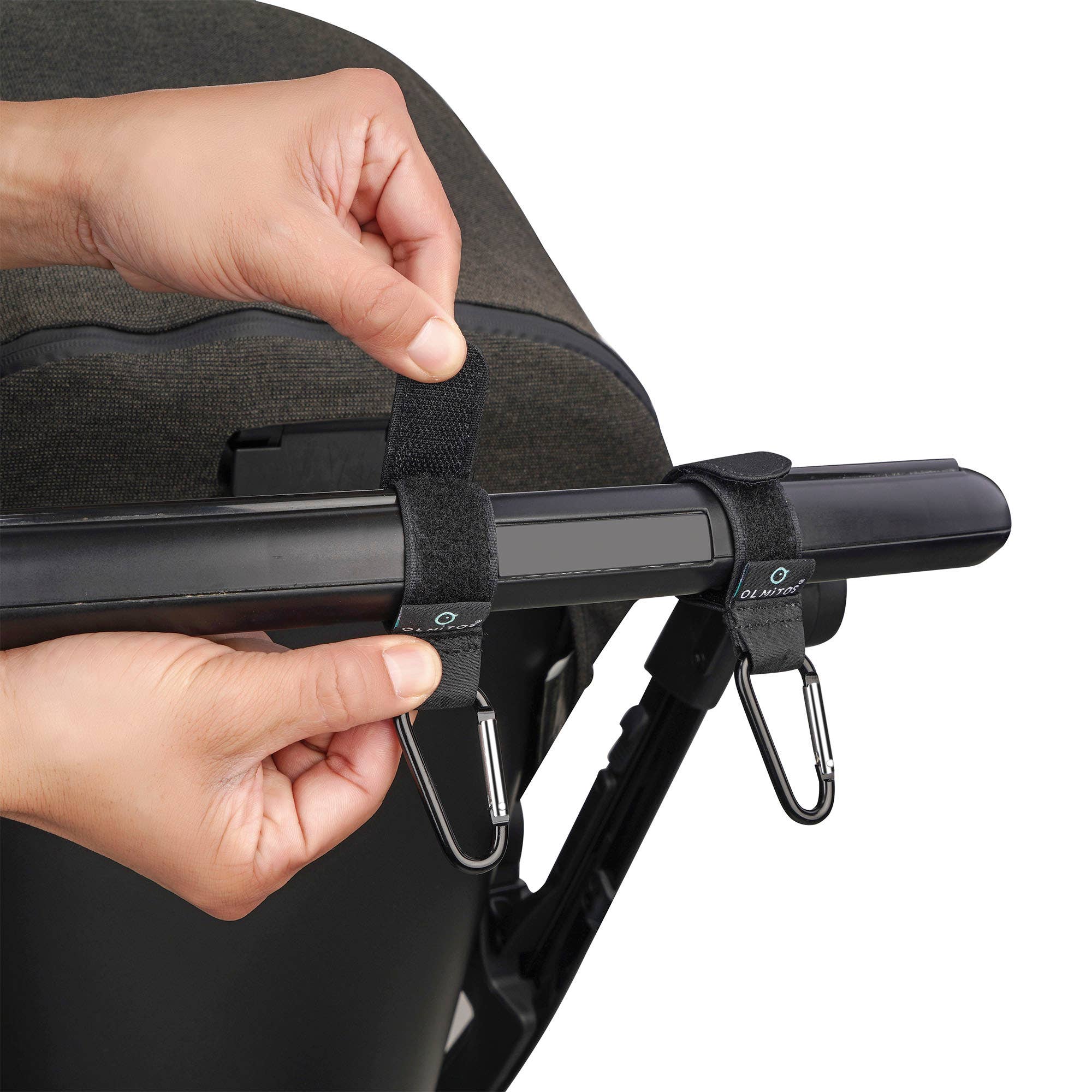 Ganchos mosquetón para carrito de bebé - Olmitos - MINI MUNDO