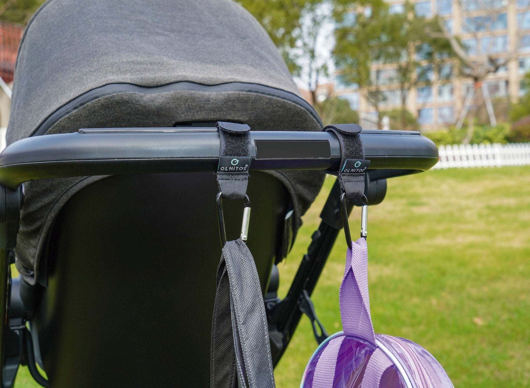 Ganchos mosquetón para carrito de bebé - Olmitos - MINI MUNDO