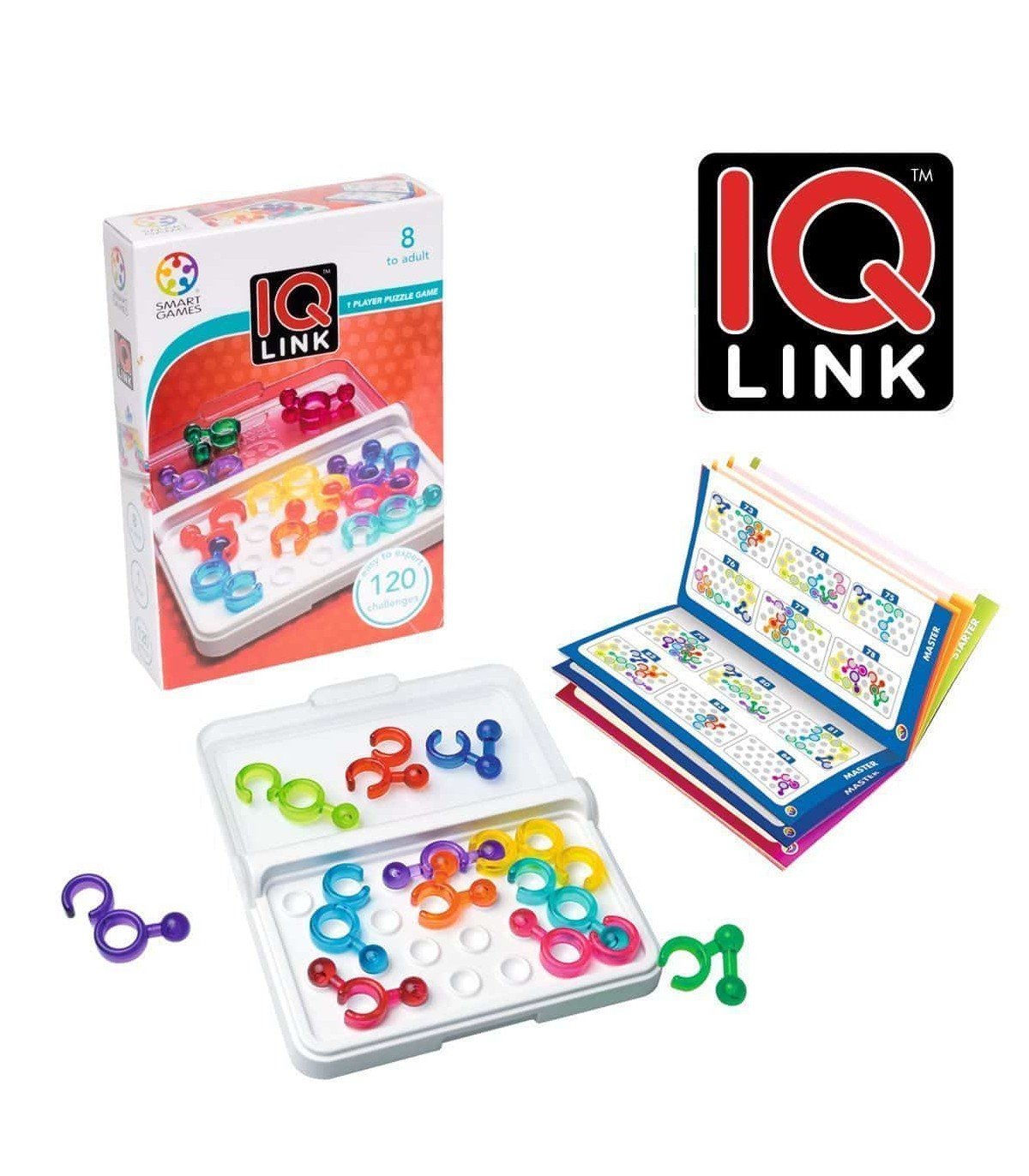 IQ Link – Juego de lógica compacto con 120 desafíos inteligentes - MINI MUNDO
