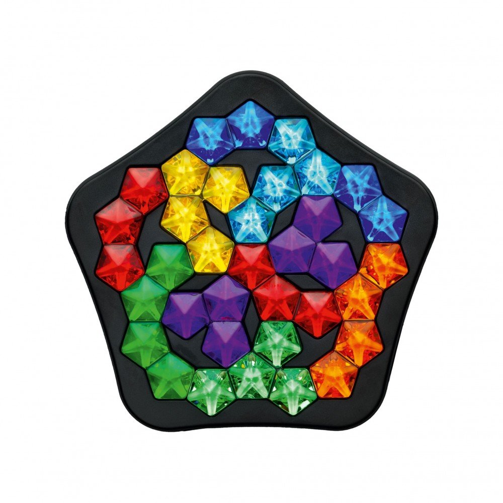 IQ Pentagon – Juego de lógica con piezas brillantes y 120 desafíos - MINI MUNDO