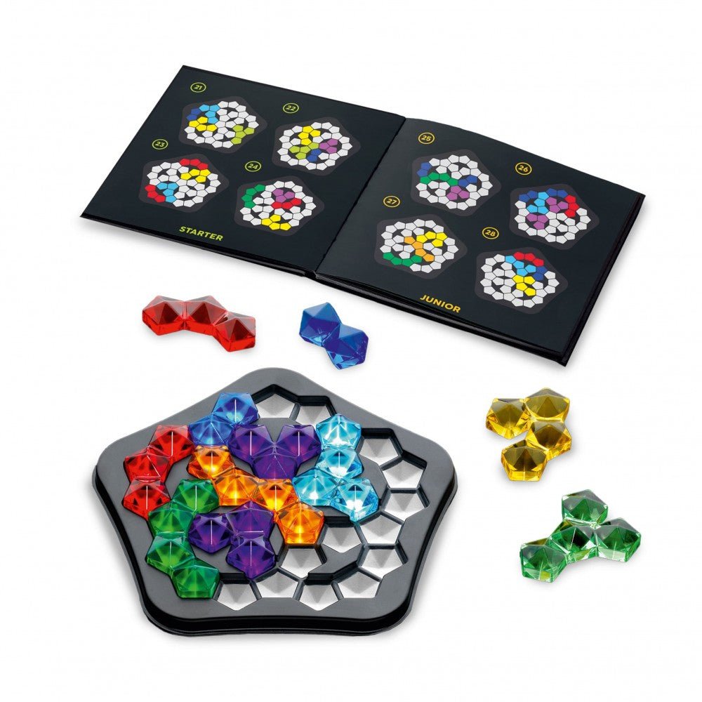 IQ Pentagon – Juego de lógica con piezas brillantes y 120 desafíos - MINI MUNDO