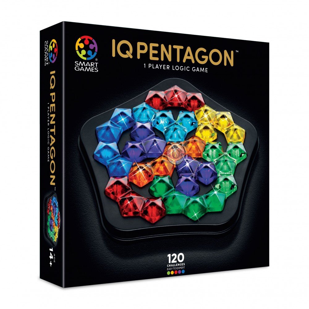 IQ Pentagon – Juego de lógica con piezas brillantes y 120 desafíos - MINI MUNDO