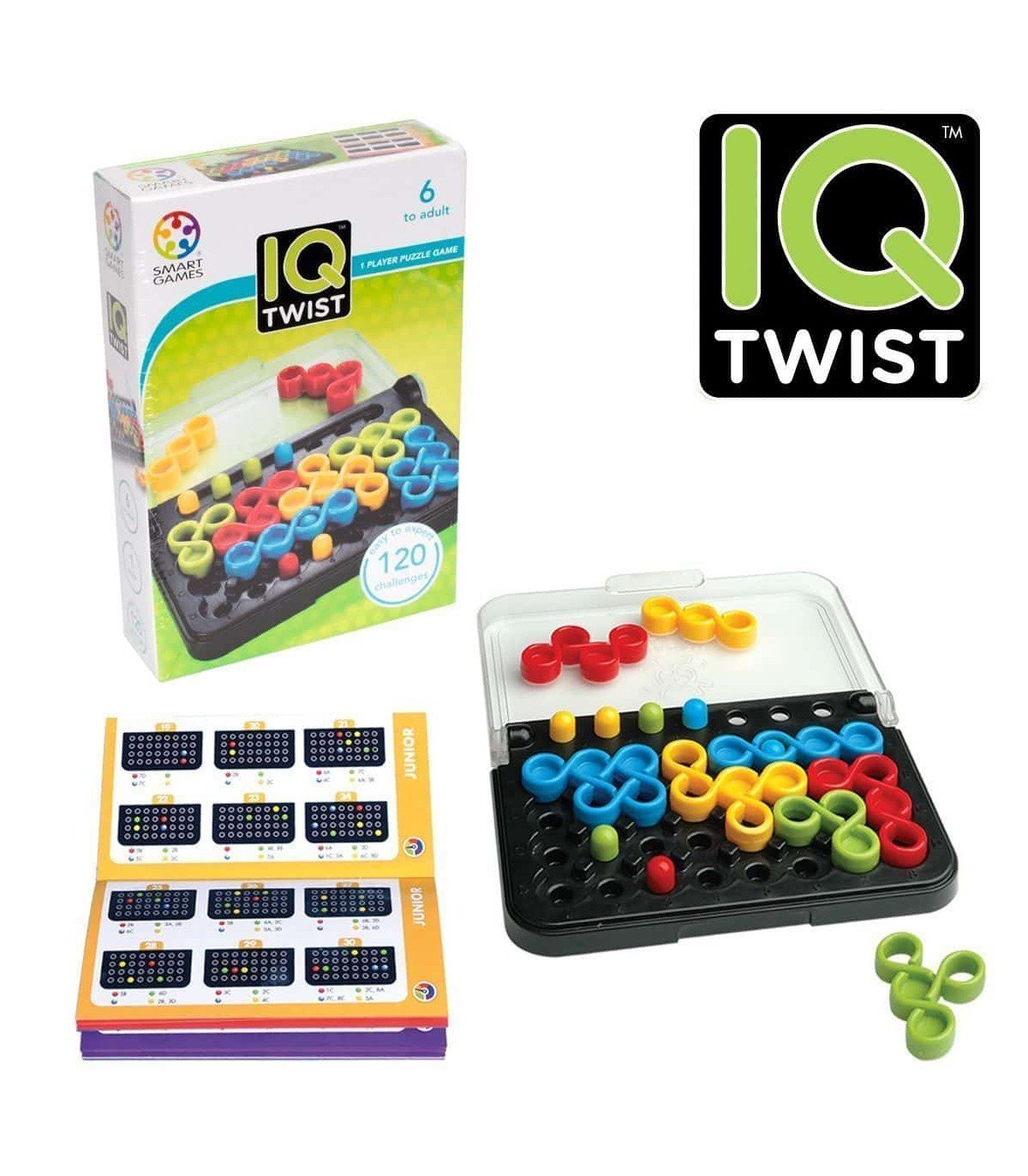 Juego IQ Twist – Puzzle lógico portátil con 120 desafíos - MINI MUNDO