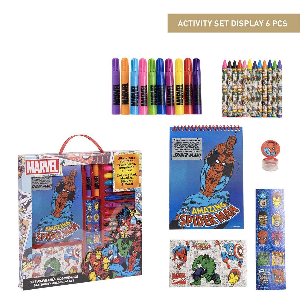 Libro actividades coloreable - Marvel/Spiderman - MINI MUNDO