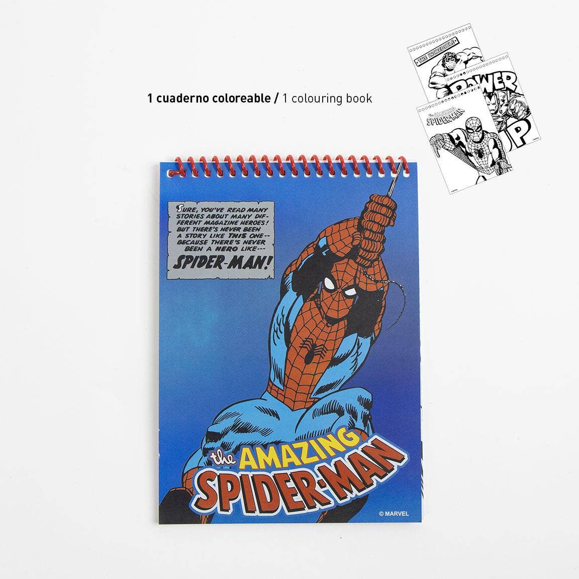 Libro actividades coloreable - Marvel/Spiderman - MINI MUNDO