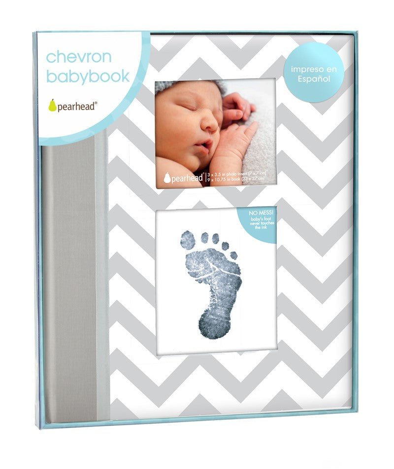 LIBRO BEBE CHEVRON GRIS PEARHEAD - MINI MUNDO