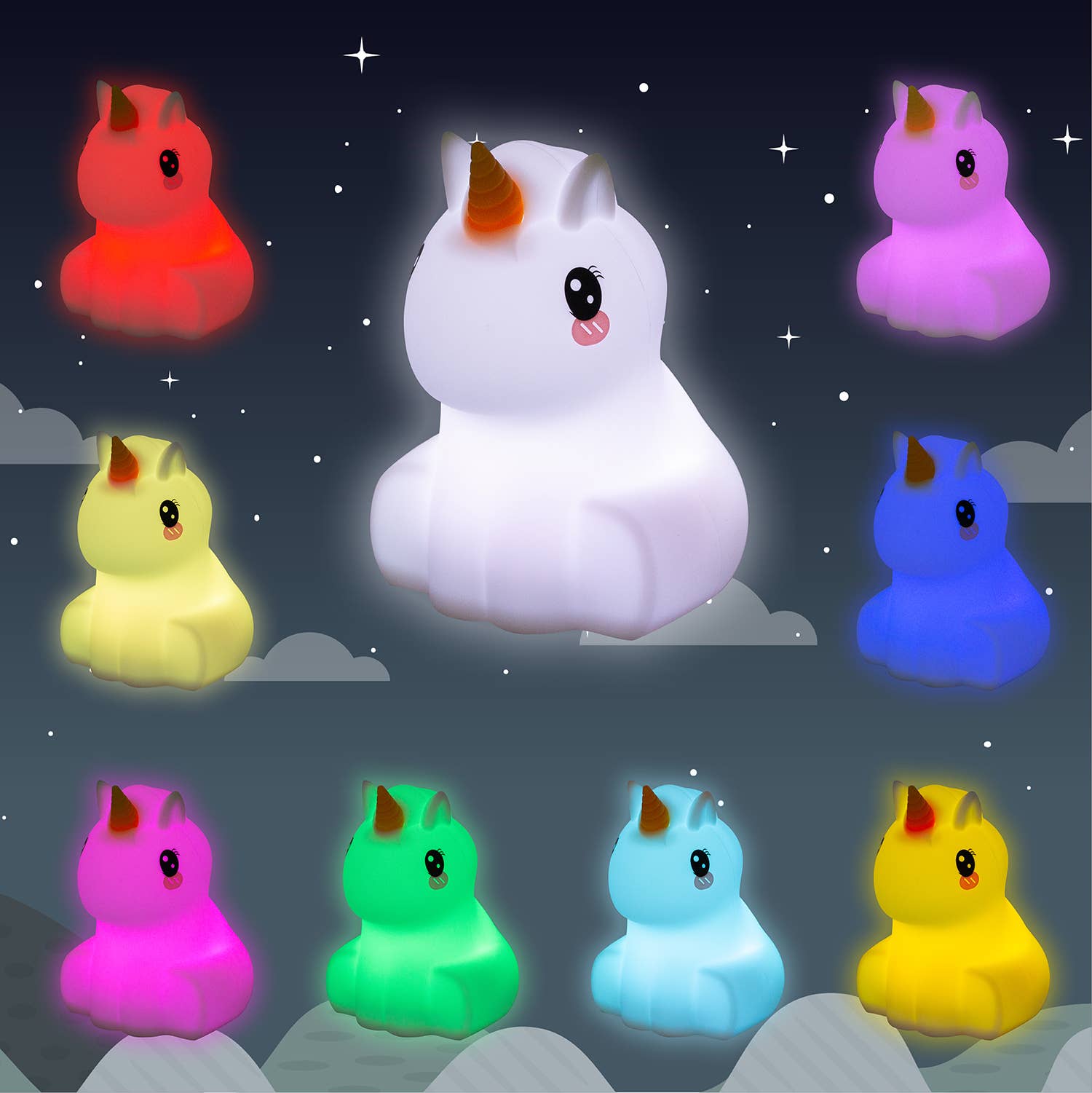 Luz nocturna quitamiedos - Unicornio (grande) - MINI MUNDO
