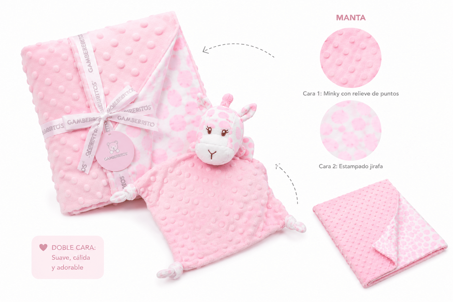 Manta bebé personalizada + Dou Dou jirafa - BEBABI