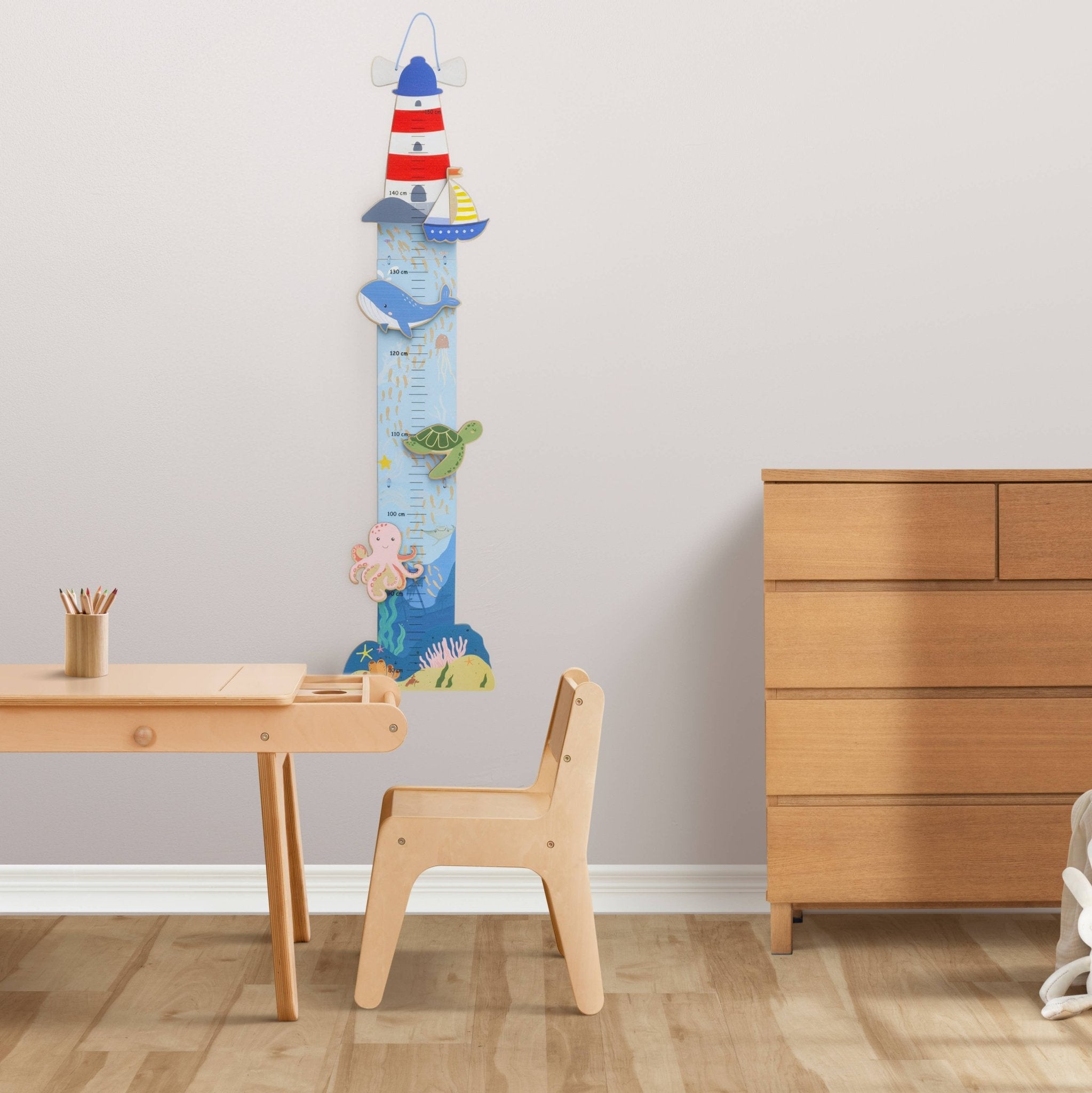 Medidor de Altura Infantil Tortuga El Mar | Decoración Bebé - MINI MUNDO