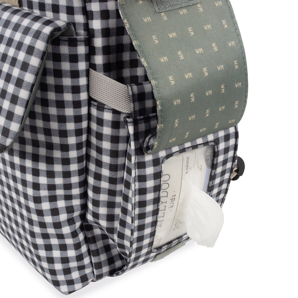 Mochila Bolso Walking Mum I Love Vichy Negro - BEBABI