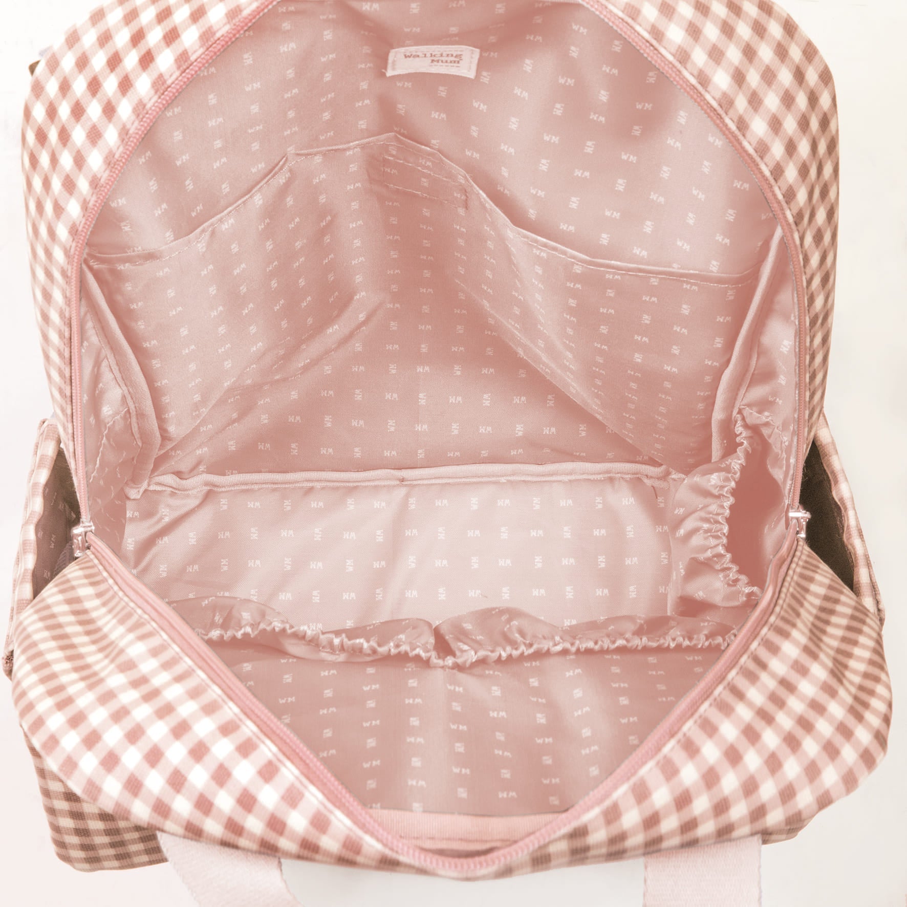 Mochila Bolso Walking Mum I Love Vichy Rosa - BEBABI