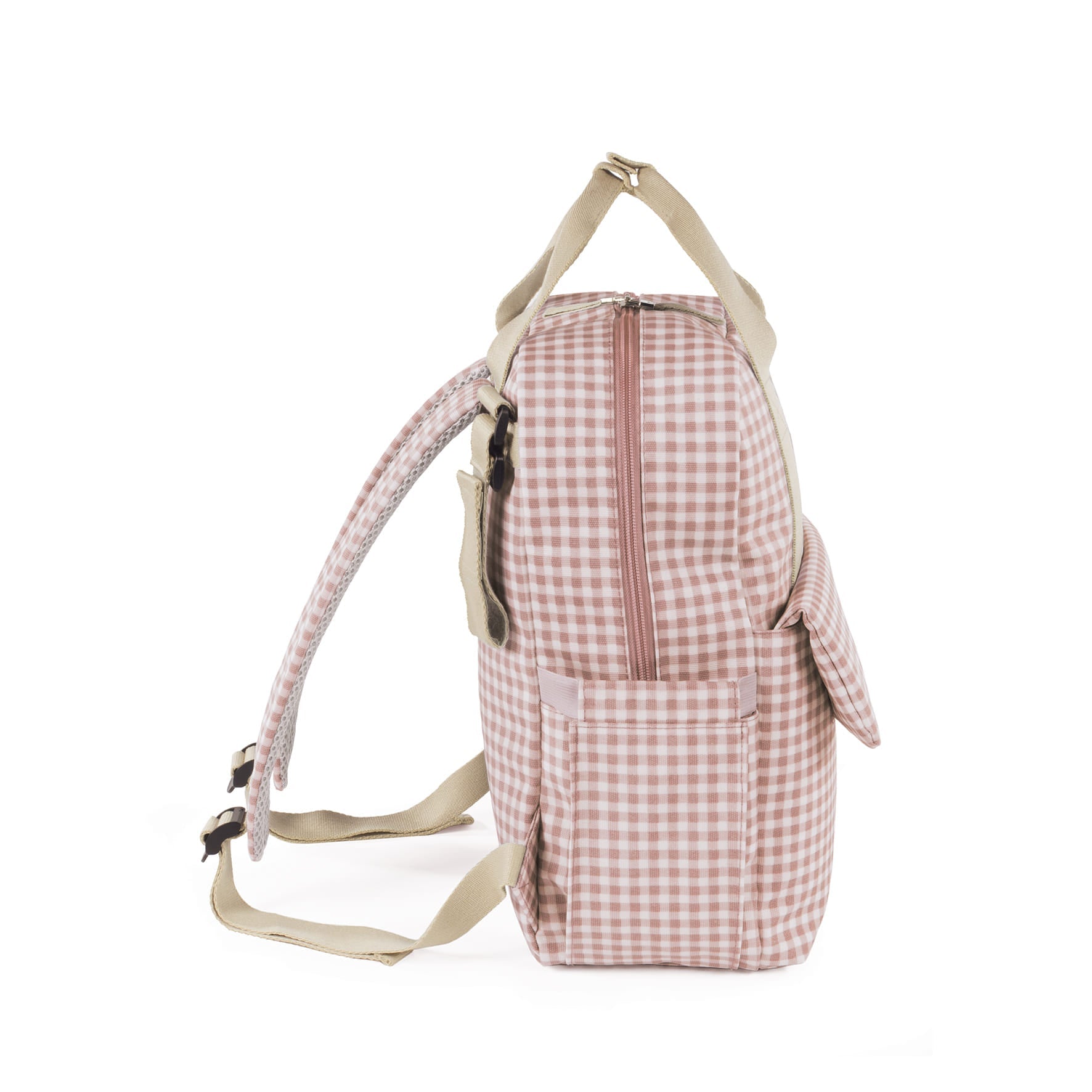 Mochila Bolso Walking Mum I Love Vichy Rosa - BEBABI