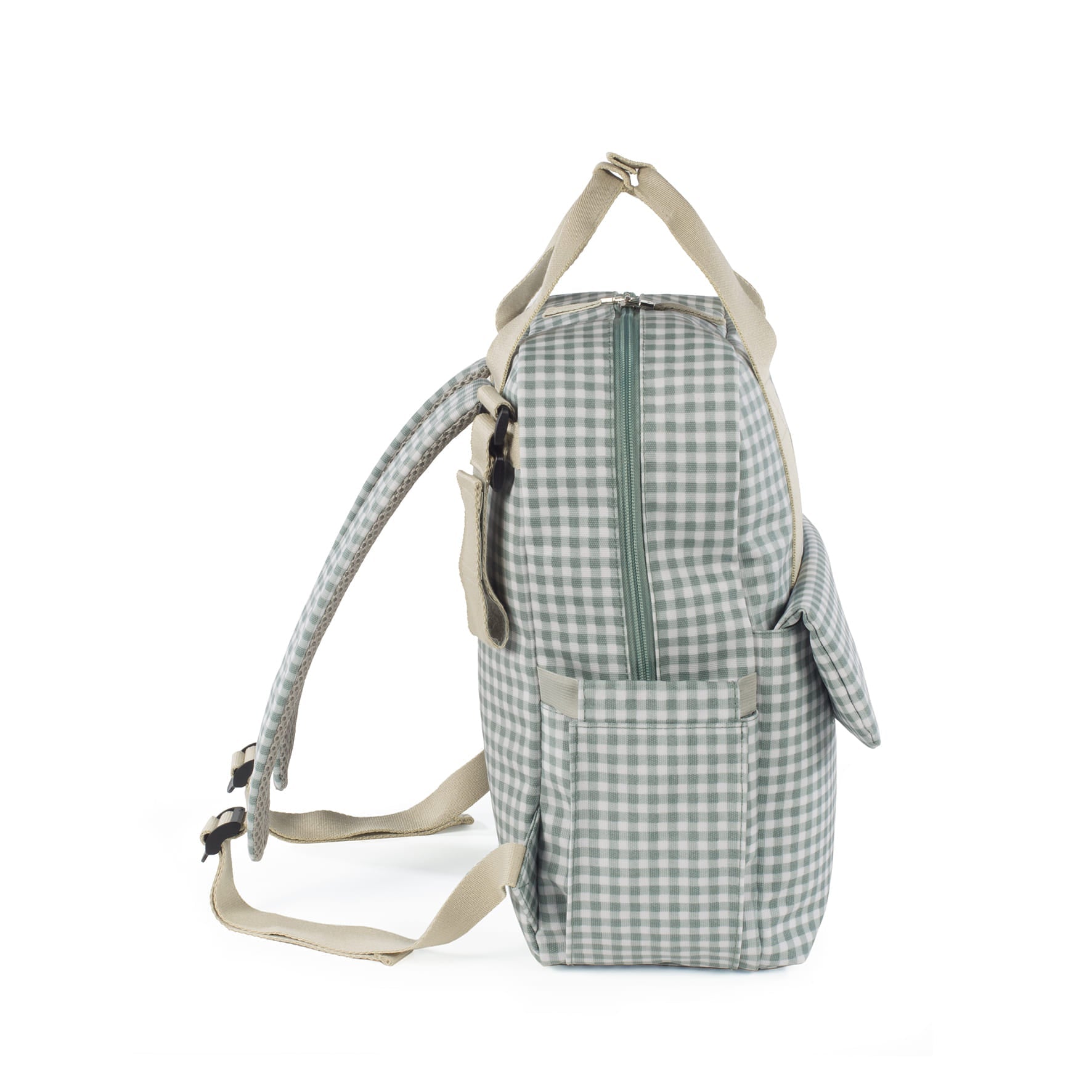 Mochila Bolso Walking Mum I Love Vichy Verde - BEBABI