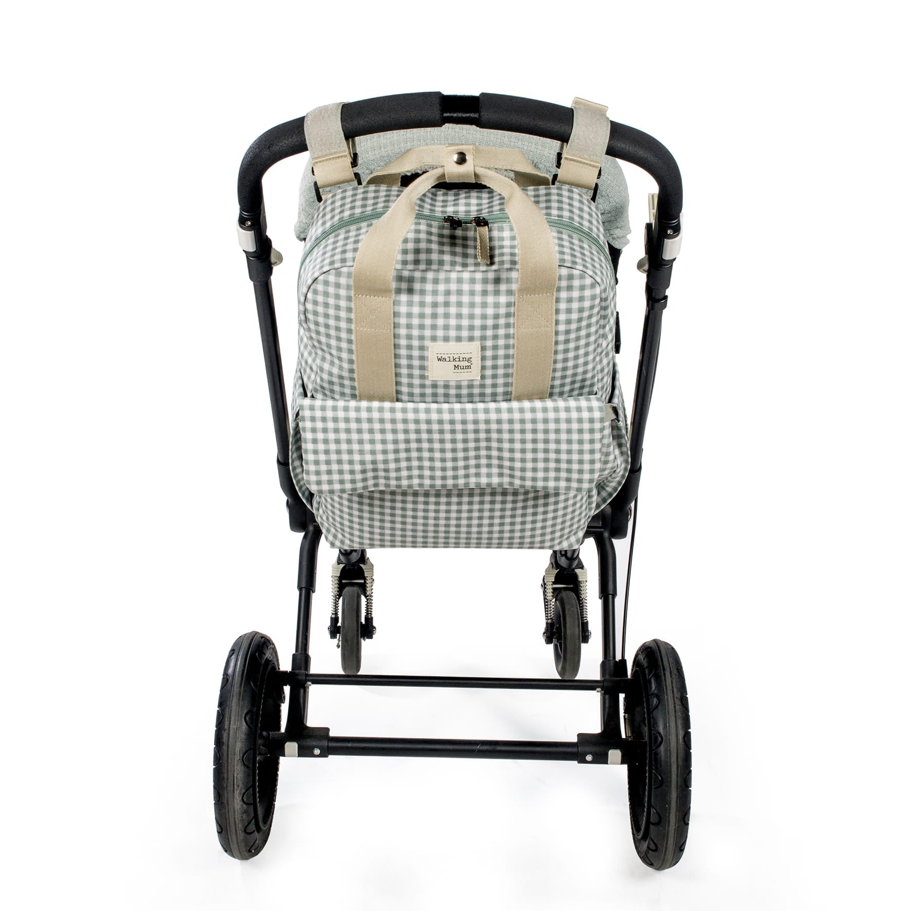 Mochila Bolso Walking Mum I Love Vichy Verde - BEBABI