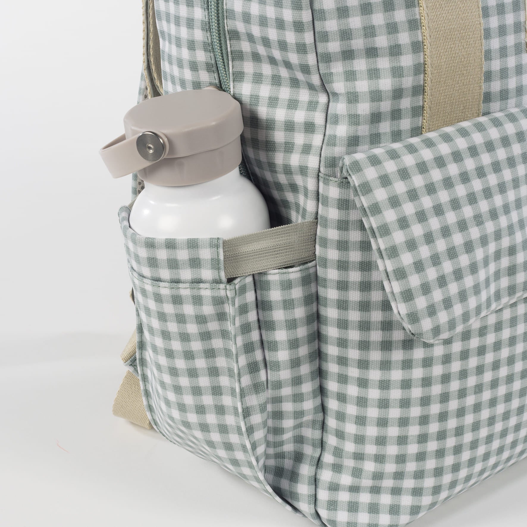 Mochila Bolso Walking Mum I Love Vichy Verde - BEBABI