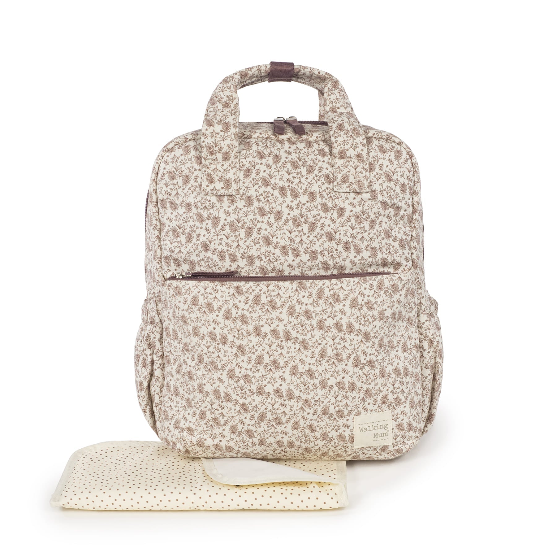 Mochila Cambiador Walking Mum Gala Cerise Floral con Cambiador - BEBABI