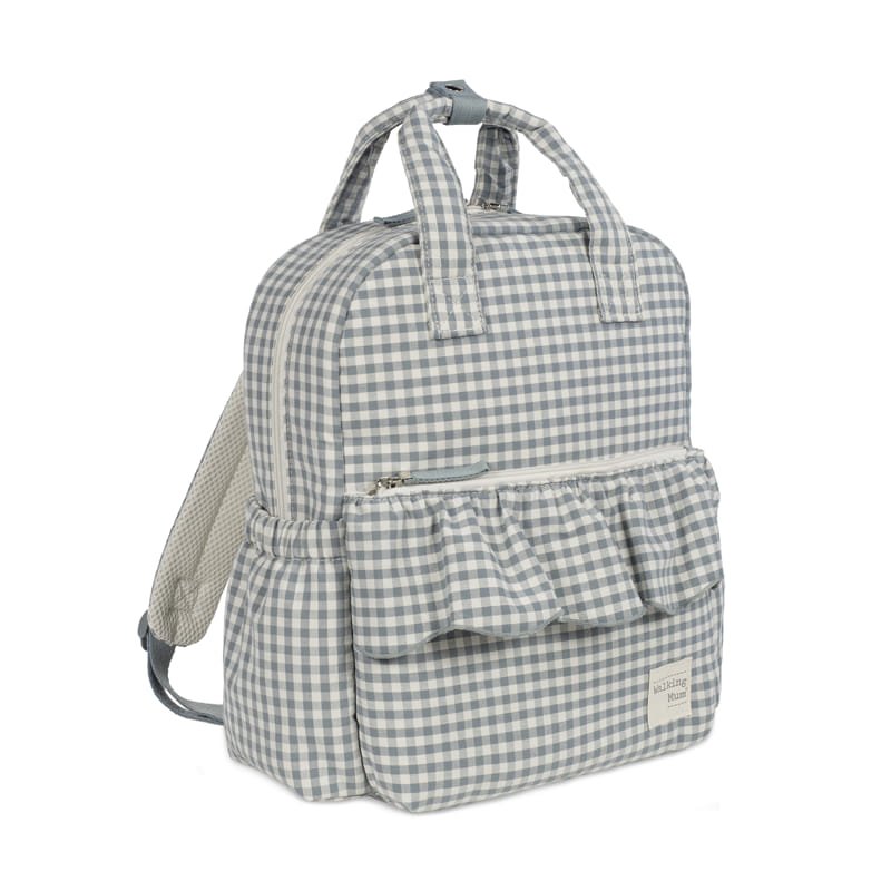 Mochila Cambiador Walking Mum Praliné Vichy Matcha con Cambiador - BEBABI
