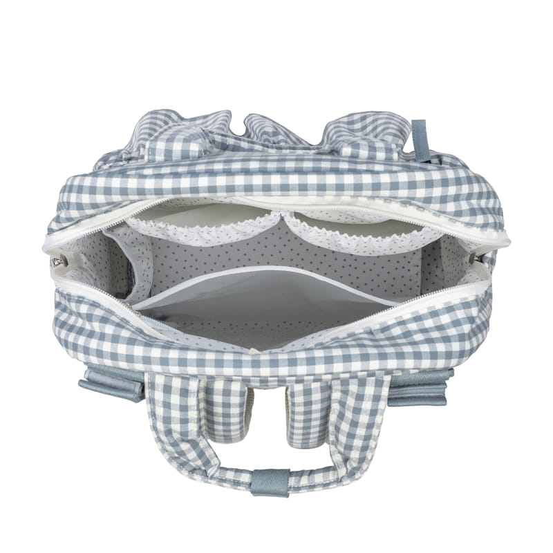 Mochila Cambiador Walking Mum Praliné Vichy Matcha con Cambiador - BEBABI