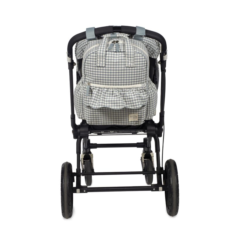 Mochila Cambiador Walking Mum Praliné Vichy Matcha con Cambiador - BEBABI