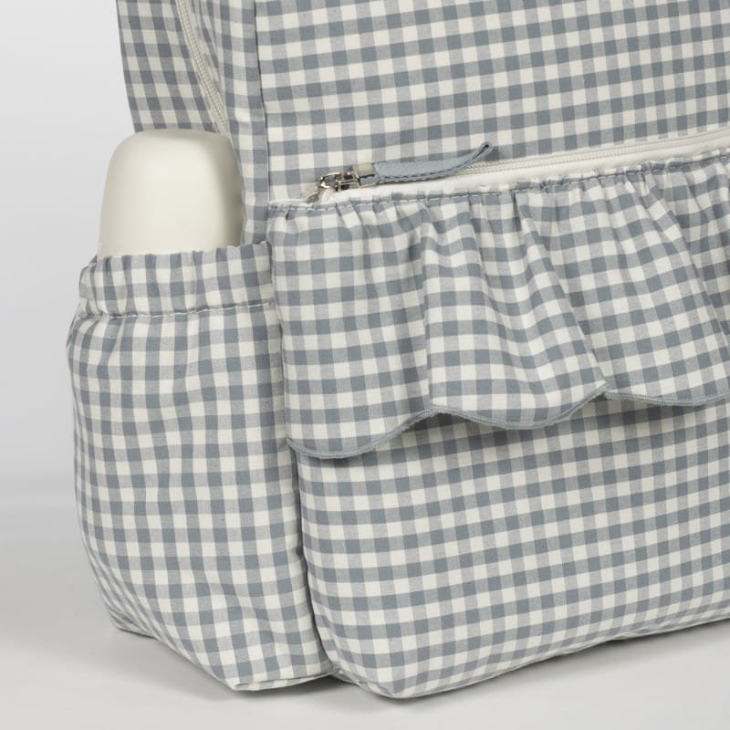 Mochila Cambiador Walking Mum Praliné Vichy Matcha con Cambiador - BEBABI