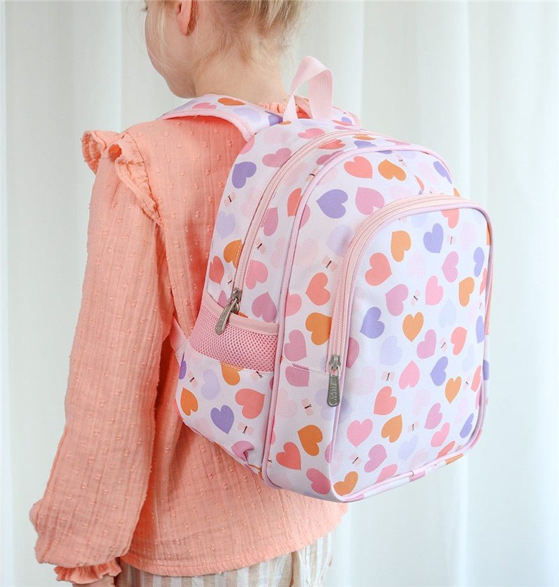 MOCHILA ESCOLAR CORAZONES - BEBABI