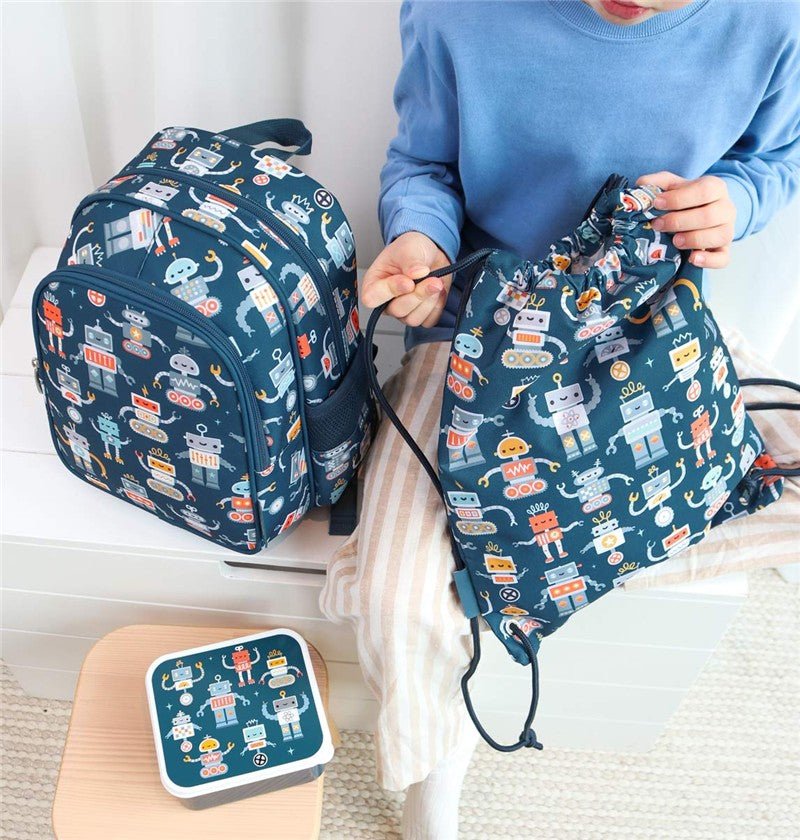 MOCHILA ESCOLAR ROBOTS - BEBABI