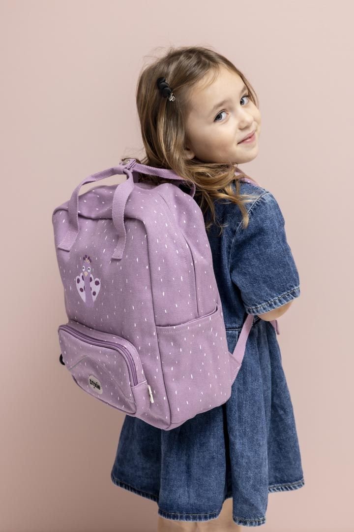 Mochila escolar Trixie - Pavo Real - BEBABI