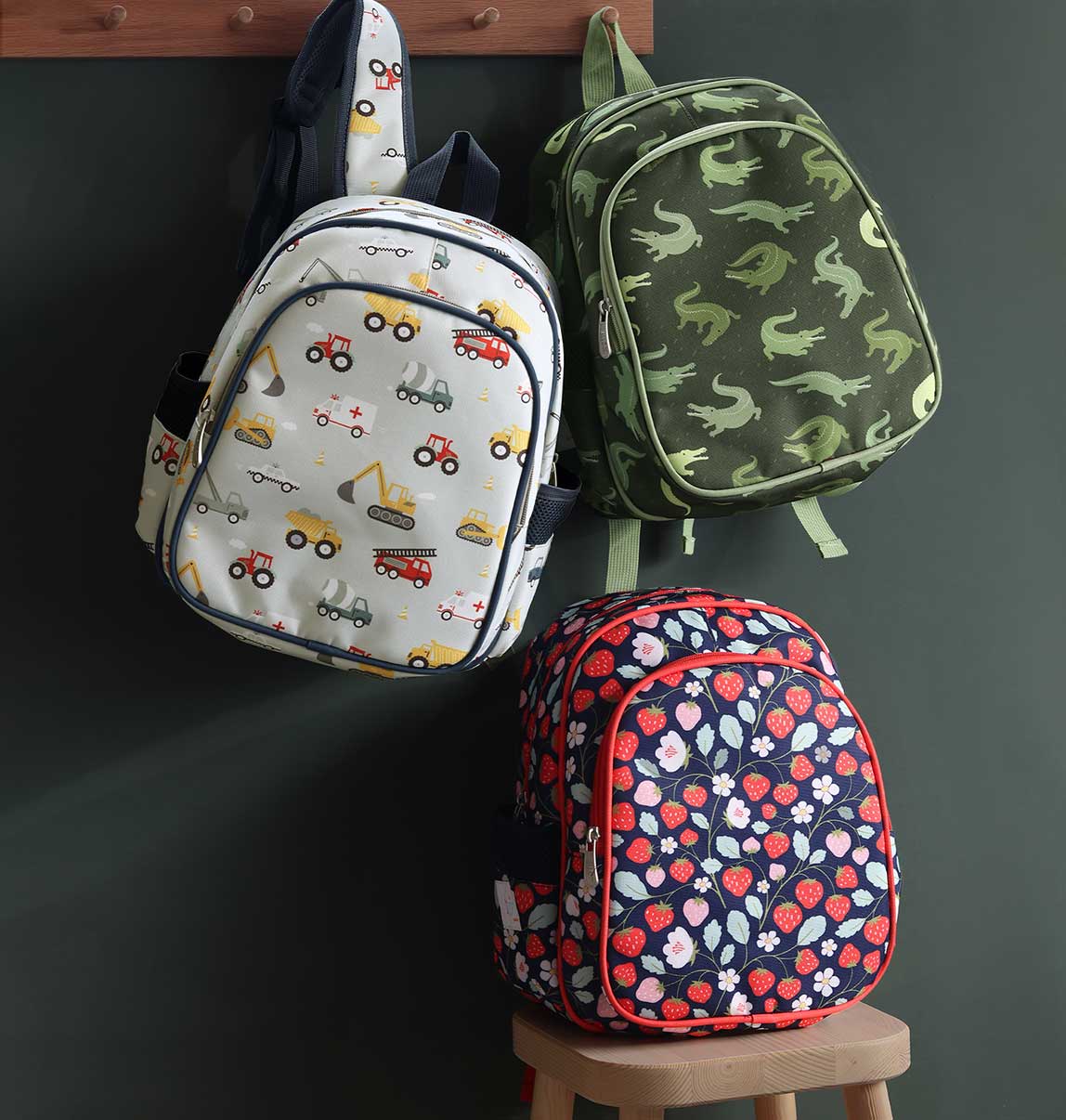 Mochila escolar - vehículos - MINI MUNDO