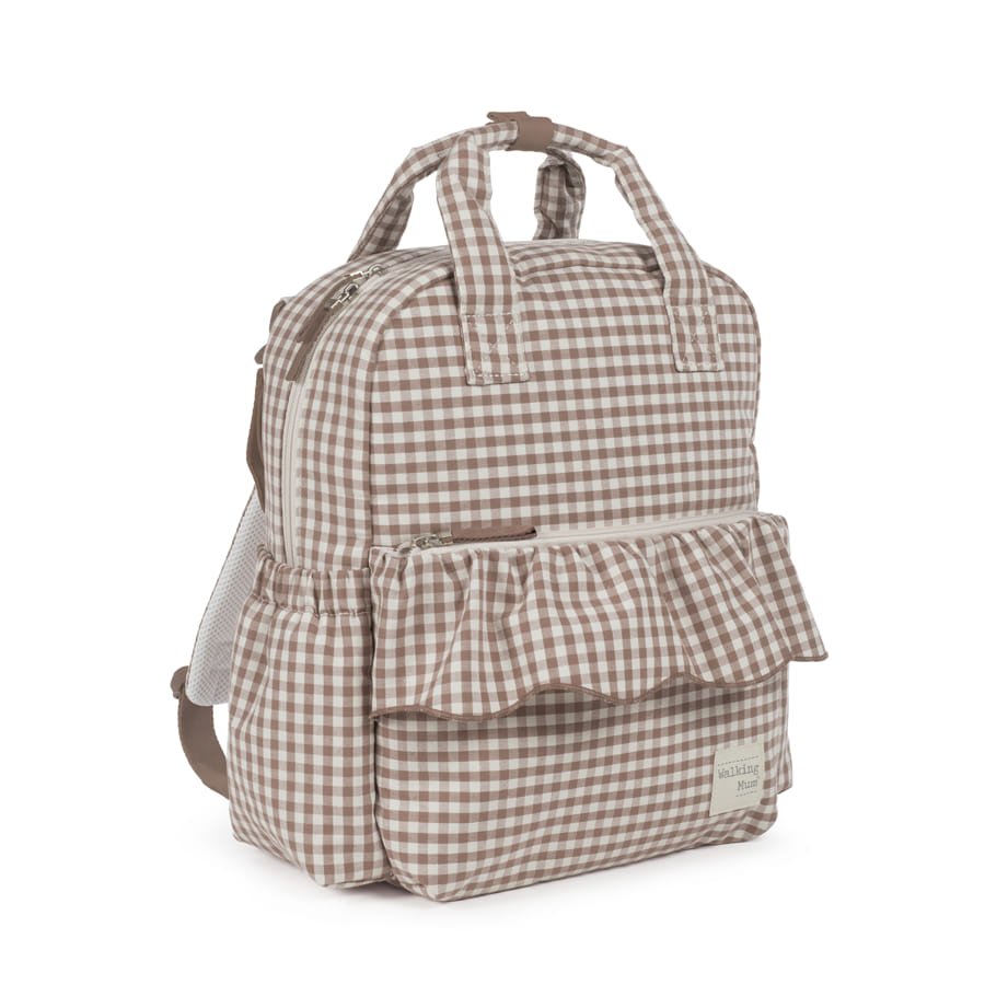 MOCHILA PRALINÉ VICHY MOKA - BEBABI