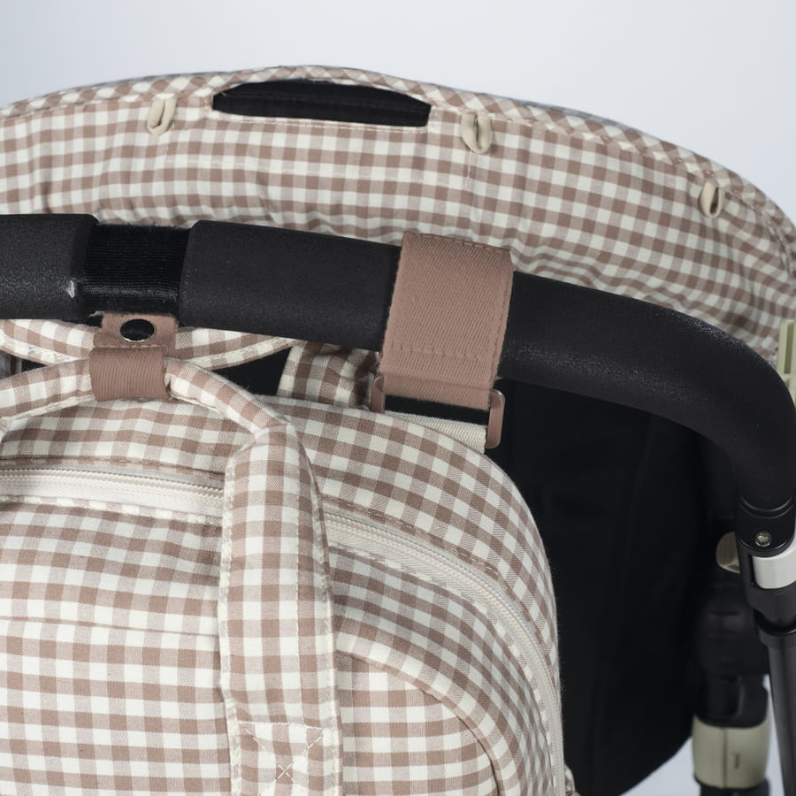 MOCHILA PRALINÉ VICHY MOKA - BEBABI