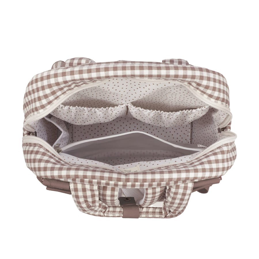 MOCHILA PRALINÉ VICHY MOKA - BEBABI