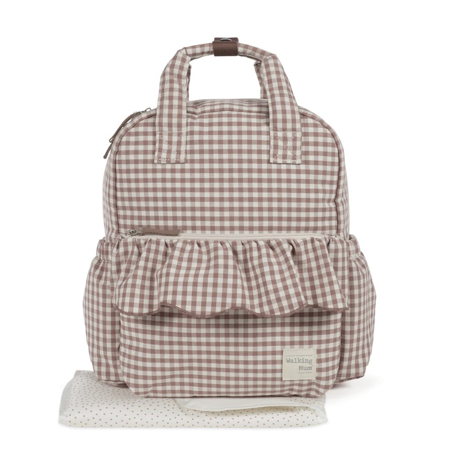 MOCHILA PRALINÉ VICHY MOKA - BEBABI