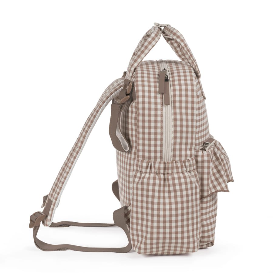 MOCHILA PRALINÉ VICHY MOKA - BEBABI