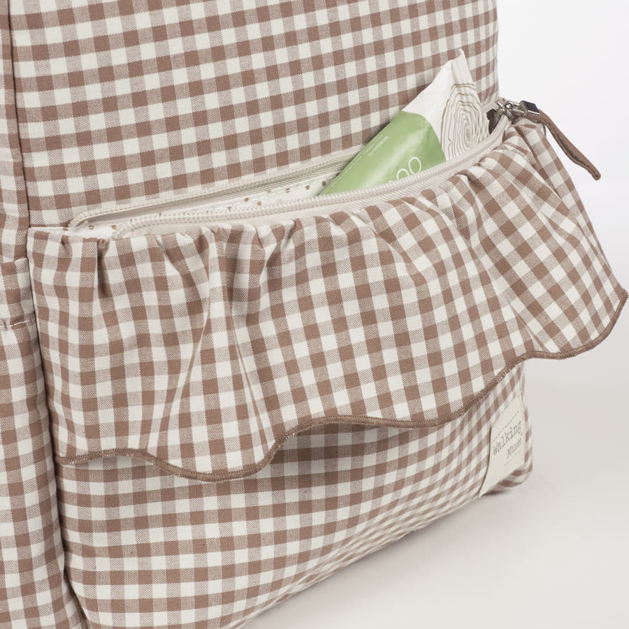 MOCHILA PRALINÉ VICHY MOKA - BEBABI